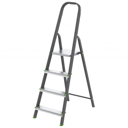 Стремянка 4 ступени стальной Профиль алюминиевые ступени Россия Сибртех 97954 купить в Надыме