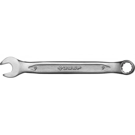 Ключ ЗУБР "МАСТЕР" гаечный комбинированный, Cr-V сталь, хромированный, 9мм 27087-09 купить в Надыме