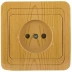 Розетка СВЕТОЗАР "ГАММА" без заземления, одинарная, цвет ольха, 16А/~250В SV-54100-A купить в Надыме