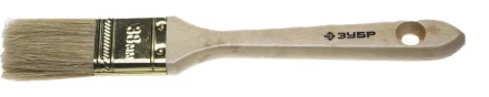 Кисть плоская  ЗУБР "УНИВЕРСАЛ-ЭКСПЕРТ", натуральная щетина, деревянная ручка, 38мм 4-01005-038 купить в Надыме