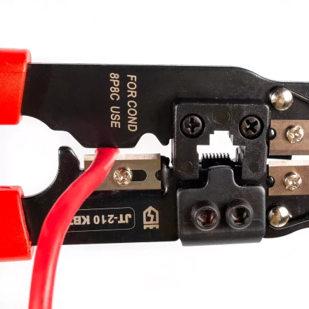 Кримпер многофункциональный КВТ JT-210 со встроенным модулем для обжима RJ-45 (84824) купить в Надыме