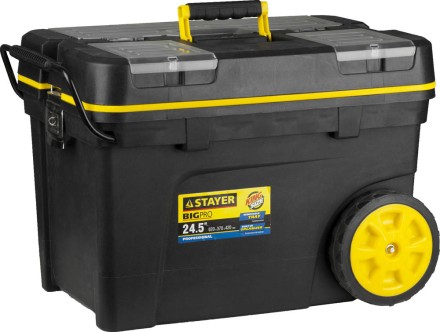 Ящик-тележка для инструмента &quot;BIGPRO&quot; пластиковая, STAYER Professional 38107-24 купить в Надыме