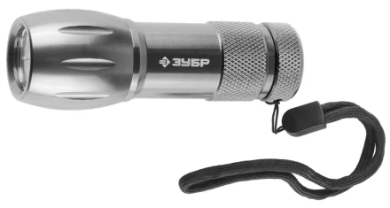 Фонарь ЗУБР "МАСТЕР" ручной, алюминиевый корпус, 9 светодиодов, 3ААА, металлик 56213-S купить в Надыме