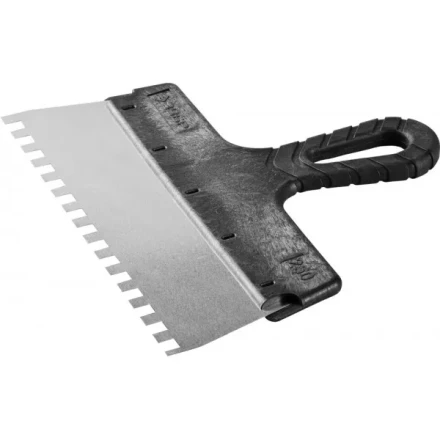 Шпатель ЗУБР "МАСТЕР" ФАСАДНЫЙ, нержавеющее полотно, 250мм, зуб 8х8мм 10078-25-08 купить в Надыме