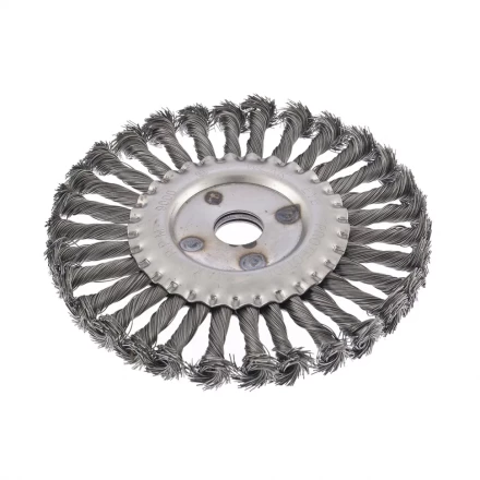 Щетка для УШМ 175 мм посадка 222 мм плоская крученая металлическая проволока СИБРТЕХ 746367 купить в Надыме