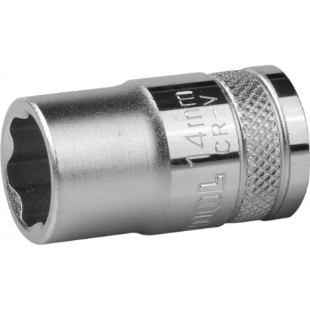 Торцовая головка KRAFTOOL "INDUSTRIE QUALITAT", Cr-V, SUPER-LOCK, хромосатинированная, 1/2", 14 мм 27801-14_z01 купить в Надыме