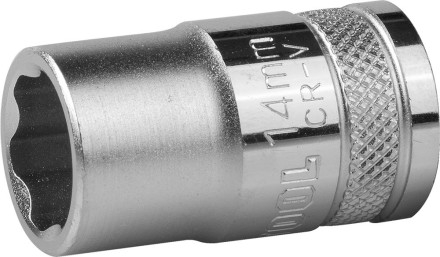 Торцовая головка KRAFTOOL &quot;INDUSTRIE QUALITAT&quot;, Cr-V, SUPER-LOCK, хромосатинированная, 1/2&quot;, 14 мм 27801-14_z01 купить в Надыме