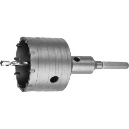 Коронка ЗУБР буровая, коническая посадка центрирующего сверла, шестигранный хвостовик, в сборе, 68мм 2917-68_z01 купить в Надыме