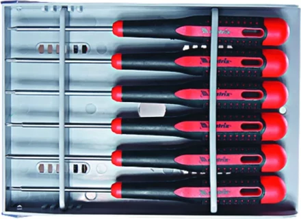 Набор отверток для точных работ Fusion 2-компонентная рукоятка 6 шт в пластиковом пенале Matrix 13361 купить в Надыме