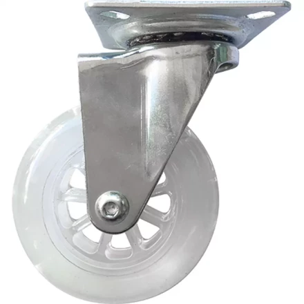 Колесо ПУ прозрачное поворотное d-75 мм, крепление платформенное Сибртех 68733 купить в Надыме