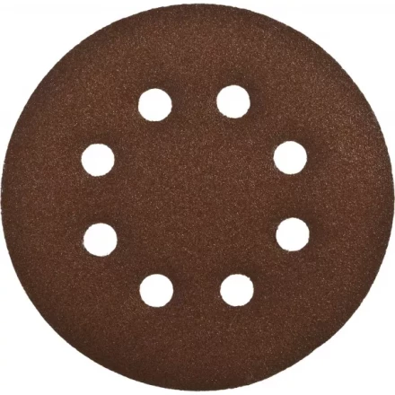 Круг шлифовальный ЗУБР "СТАНДАРТ" из абразивной бумаги на велкро основе, 8 отв., Р120, 125мм, 5шт 35350-125-120 купить в Надыме