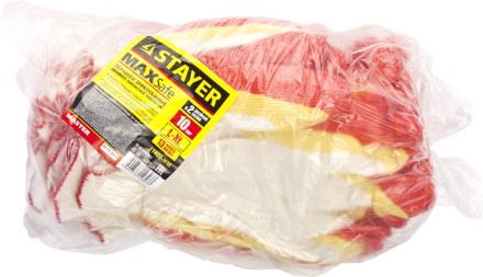 Перчатки STAYER &quot;МASTER&quot; MaxSafe трикотажные, двойная обливная ладонь из латекса, х/б, 13 класс, L-XL, 10 пар 11409-H10 купить в Надыме