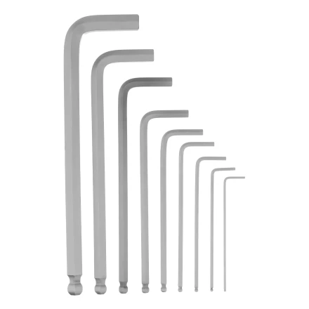 Набор ключей имбусовых, HEX, 1,5-10 мм, CrV, 9 шт., удлиненные, с шаром Сибртех 123647 купить в Надыме