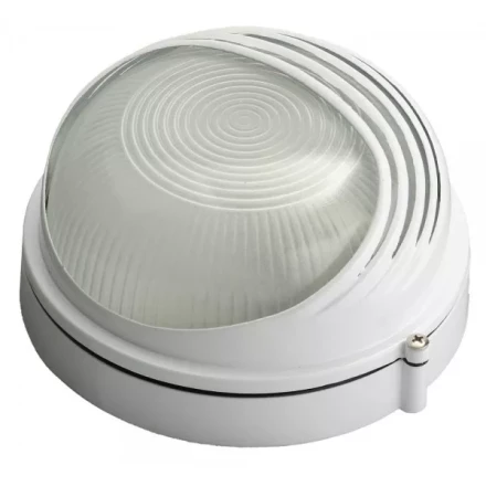 Светильник уличный СВЕТОЗАР влагозащищенный с верхним декоративным кожухом, цвет белый, 60Вт SV-57271-W купить в Надыме