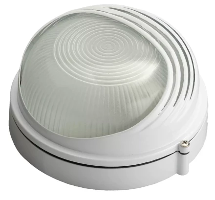 Светильник уличный СВЕТОЗАР влагозащищенный с верхним декоративным кожухом, цвет белый, 60Вт SV-57271-W купить в Надыме