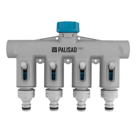 Разветвитель четырёхканальный Palisad 65833, с внутренней резьбой 3/4&quot;, алюминий, LUXE купить в Надыме