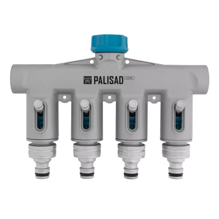 Разветвитель четырёхканальный Palisad 65833, с внутренней резьбой 3/4", алюминий, LUXE купить в Надыме