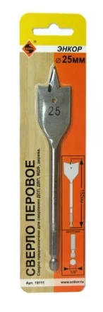 Сверло для дерева 25Х152 мм перовое Энкор 19111 купить в Надыме