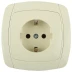 Розетка СВЕТОЗАР "CITY LIGHT" одинарная в сборе, с заземлением, цвет бежевый, 16А/~250В SV-54205-B купить в Надыме