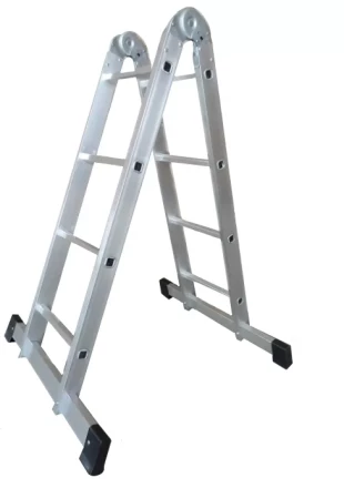 Лестница 2-х секционная алюминиевая шарнирная 2*4 1013313 купить в Надыме