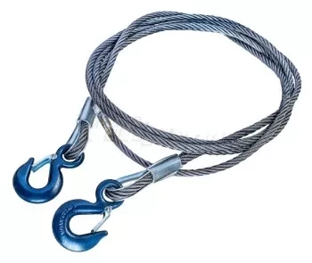 Буксировочный трос стальной р-н 7 тонн L=5 метра петли 200 мм купить в Надыме