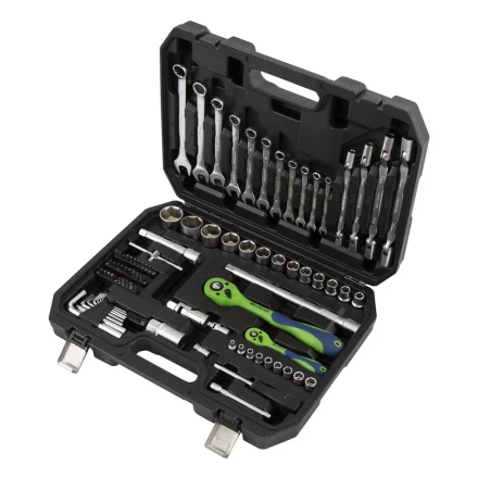 Набор инструментов 89 предметов, CrV 1/2", 1/4" Сибртех 13529 купить в Надыме