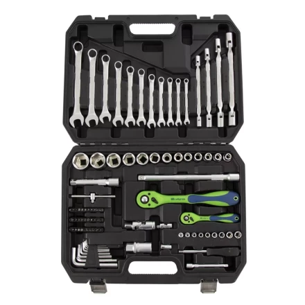 Набор инструментов 89 предметов, CrV 1/2", 1/4" Сибртех 13529 купить в Надыме