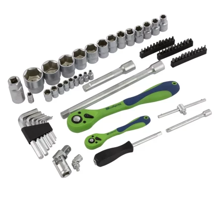 Набор инструментов 89 предметов, CrV 1/2", 1/4" Сибртех 13529 купить в Надыме