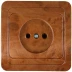 Розетка СВЕТОЗАР "ГАММА" без заземления, одинарная, цвет орех, 16А/~250В SV-54100-N купить в Надыме