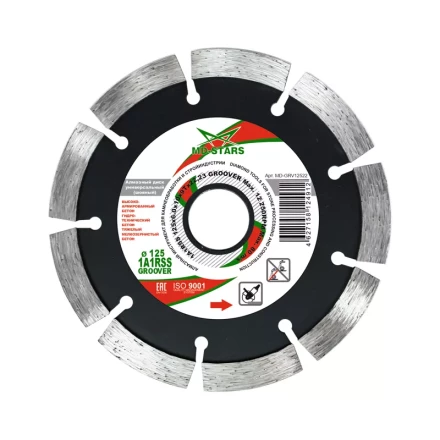 Диск алмазный по бетону 1A1RSS GROOVER MD-STARS 230*6.0*10*15T*22,23 mm купить в Надыме