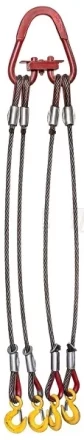 Строп канатный четырехветвевой 4СК 3.2 т L=3 м Звено РТ-3 с кч din 1.5 т опрессовка купить в Надыме