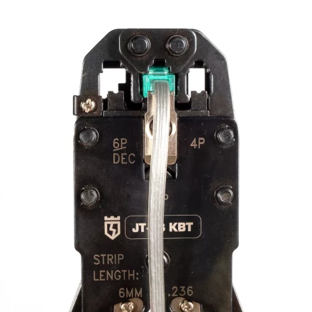 Кримпер многофункциональный КВТ JT-03 с 3 встроенными модулями для обжима RJ-45, RJ-12, RJ-11 (79759) купить в Надыме