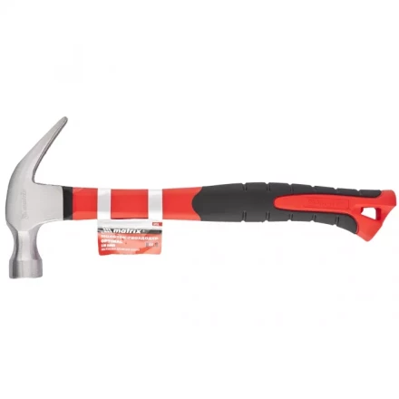 Молоток-гвоздодер ''optimal'' 450 г фибергласовая обрезиненная рукоятка MATRIX 10456 купить в Надыме