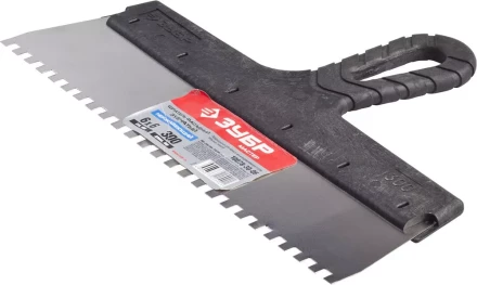 Шпатель ЗУБР "МАСТЕР" ФАСАДНЫЙ, нержавеющее полотно, 300мм, зуб 6х6мм 10078-30-06 купить в Надыме