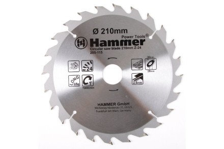 Диск пильный твердосплавный HAMMER Ф210х30мм 24зуб. купить в Надыме