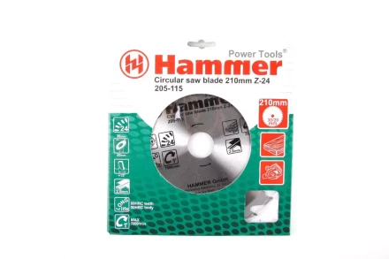 Диск пильный твердосплавный HAMMER Ф210х30мм 24зуб. купить в Надыме