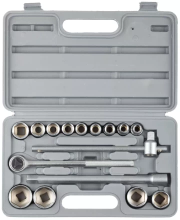 Набор STAYER Автомобильный инструмент "STANDARD" хромированное покрытие, 16 предметов 27583-H16 купить в Надыме