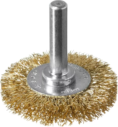 ЗУБР "ПРОФЕССИОНАЛ". Щетка дисковая для дрели, витая латунированная стальная проволока 0,3мм, 38мм 3520-038_z02 купить в Надыме