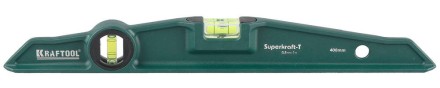 Уровень KRAFTOOL &quot;SUPERKRAFT-T&quot; литой, 2 ампулы, 0,5 мм/м, 400 мм 34717-040 купить в Надыме