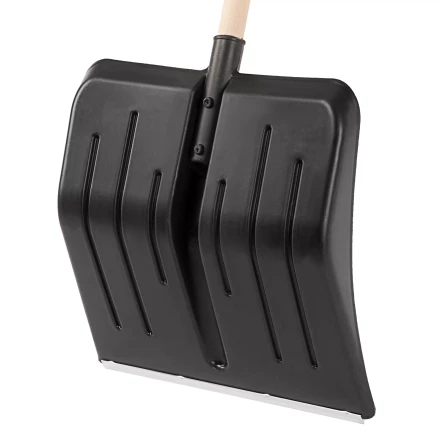 Лопата для уборки снега пластиковая, 405 х 420 х 1415 мм, деревянный черенок, Sparta 61640 купить в Надыме