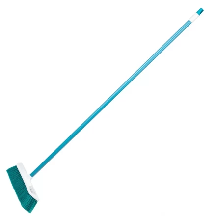 Щетка пластмассовая для подметания пола, 27 см, c черенком, 120 см, бирюзовая щетина, Home Palisad 935445 купить в Надыме