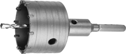 Коронка ЗУБР буровая, коническая посадка центрирующего сверла, шестигранный хвостовик, в сборе, 80мм 2917-80_z01 купить в Надыме