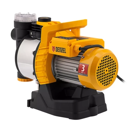 Садовый поверхностный насос Denzel 97305 GP1100SS, 1100 Вт, 4000 л/ч, подъем 45 м, пластик купить в Надыме