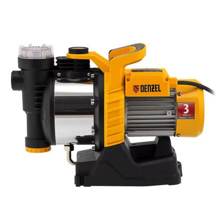 Садовый поверхностный насос Denzel 97305 GP1100SS, 1100 Вт, 4000 л/ч, подъем 45 м, пластик купить в Надыме
