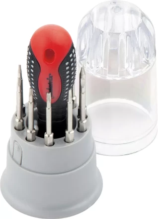 Отвертка для точных работ Fusion с насадками 11 предметов в пластиковом пенале 3-х компонентная рукоятка Matrix 11582 купить в Надыме