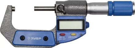 Микрометр ЗУБР "ЭКСПЕРТ" гладкий цифровой, МКЦ 50, диапазон 25-50мм, шаг измерения 0,001мм 34482-50 купить в Надыме