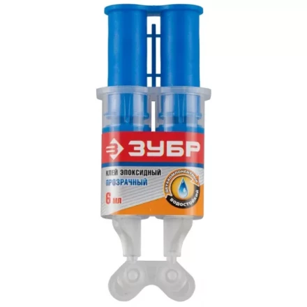 Клей ЗУБР эпоксидный, в двойном шприце, на блистере, 6 мл 41952 купить в Надыме