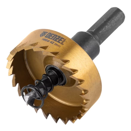 Коронка по металлу HSS, 42 мм, нитридтитановое покрытие Denzel 724114 купить в Надыме