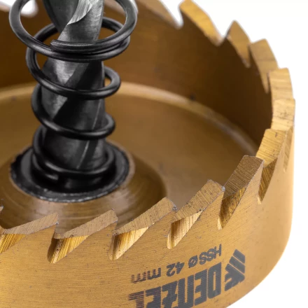 Коронка по металлу HSS, 42 мм, нитридтитановое покрытие Denzel 724114 купить в Надыме