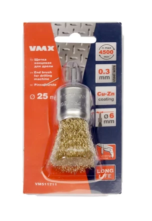 Щетка для дрели ф25 мм концевая VMX 511711 купить в Надыме